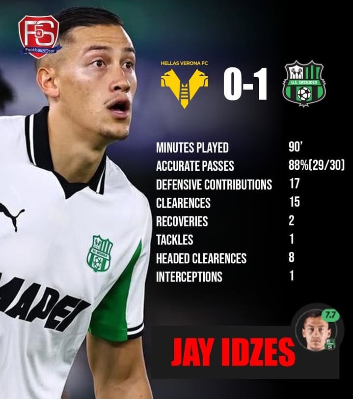 Jelang Hadapi Arab Saudi, Jay Idzes Antarkan Sassuolo Taklukkan Verona 1-0